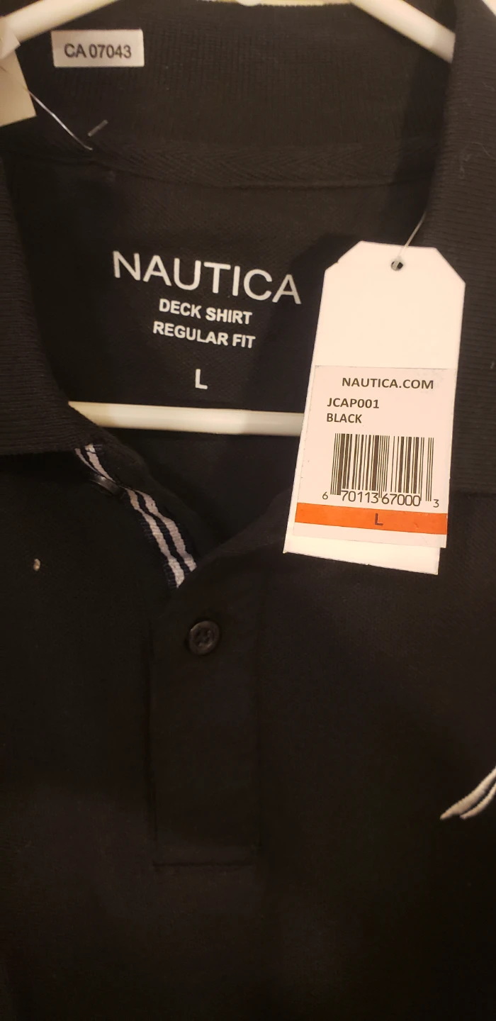 Nautica Black Deck Shirt Polo - Large - photo 2