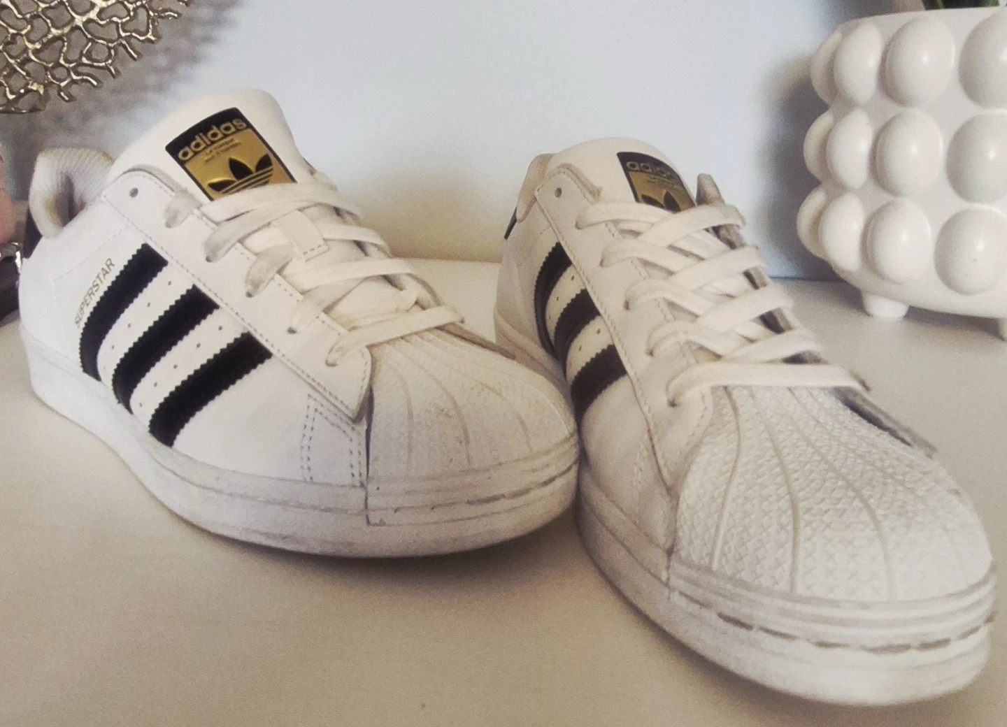 Womens Adidas Superstar White Black Stripes Sneakers - photo 4