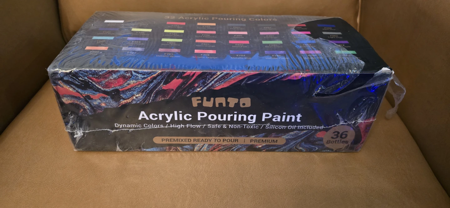 BNIB FUNTO 36 Acrylic Pouring Colors - 36 Bottles