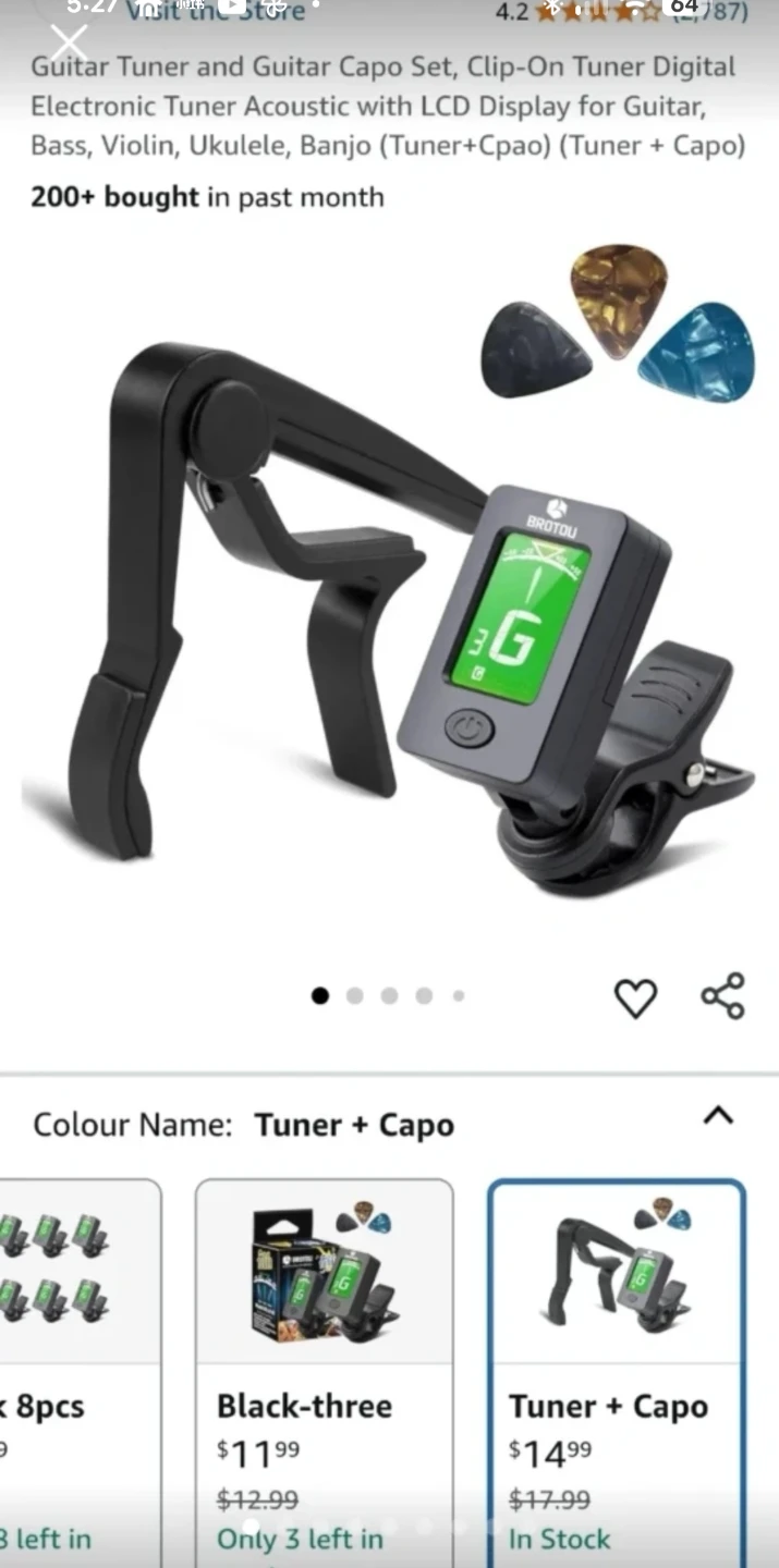 Brotou Clip-On Digital Electronic Guitar Tuner