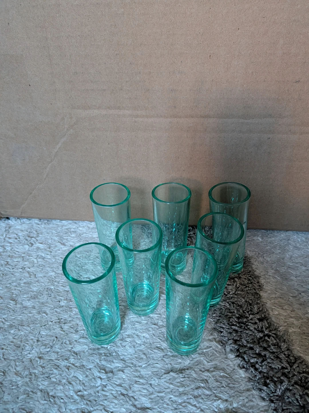 Set of 7 Teal Shot Glasses - photo 2