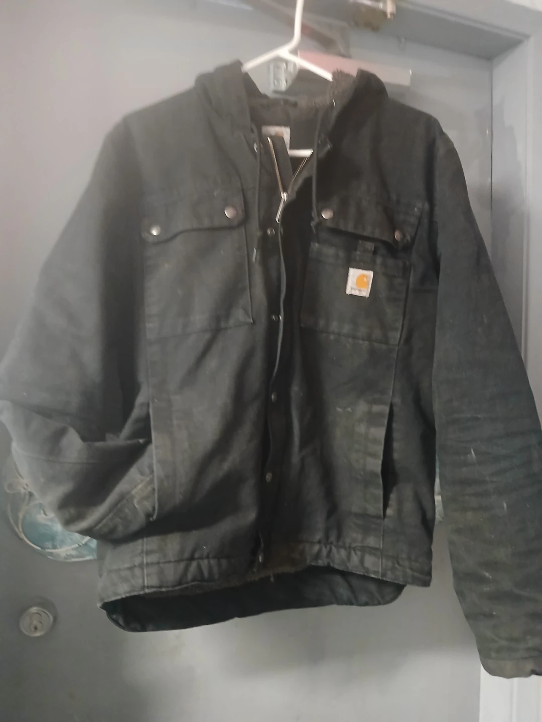 Carhartt Sherpa Lined Canvas Jacket Size S
