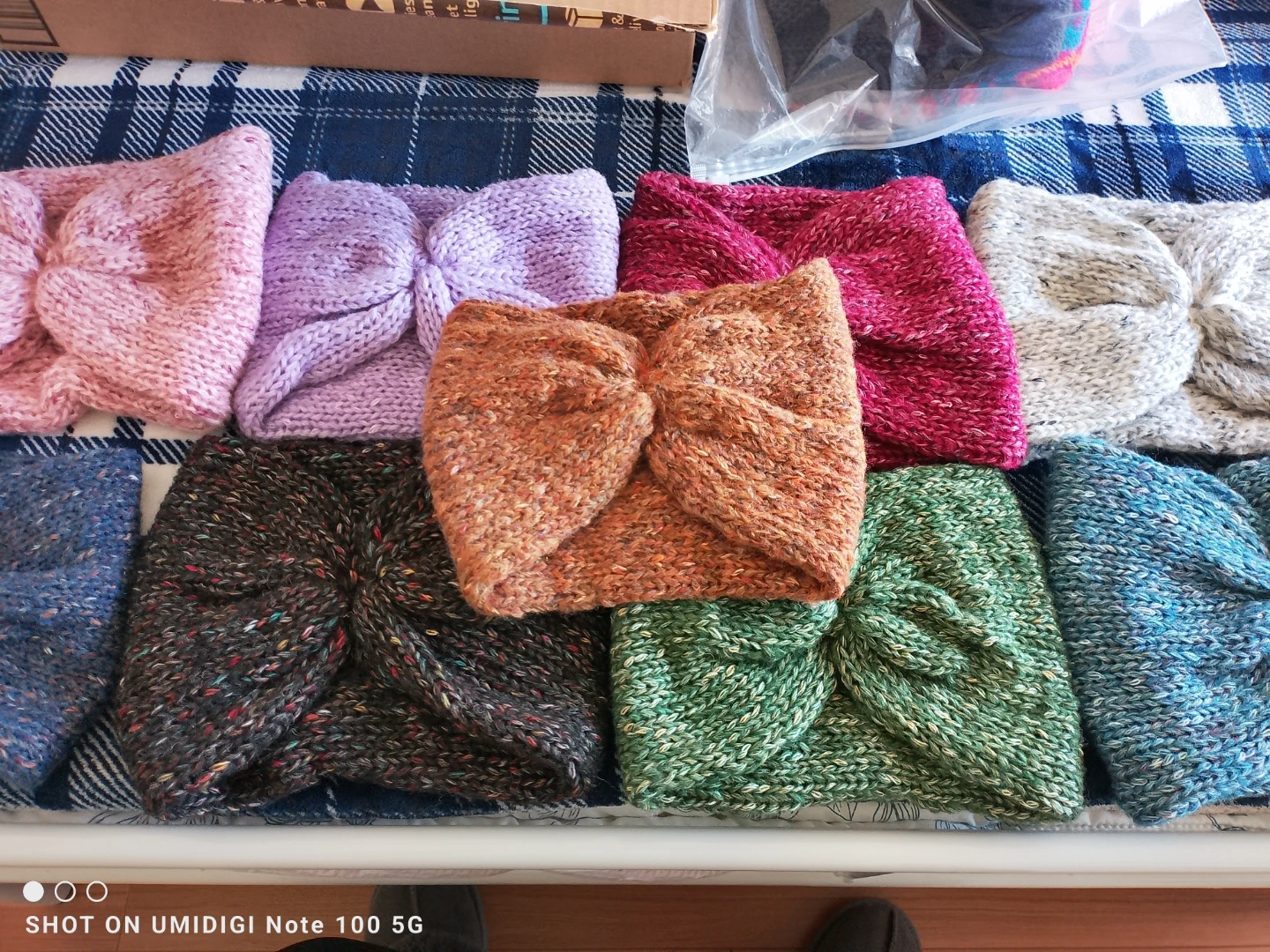 Hand-Knit Twisted Headbands - Set of 10