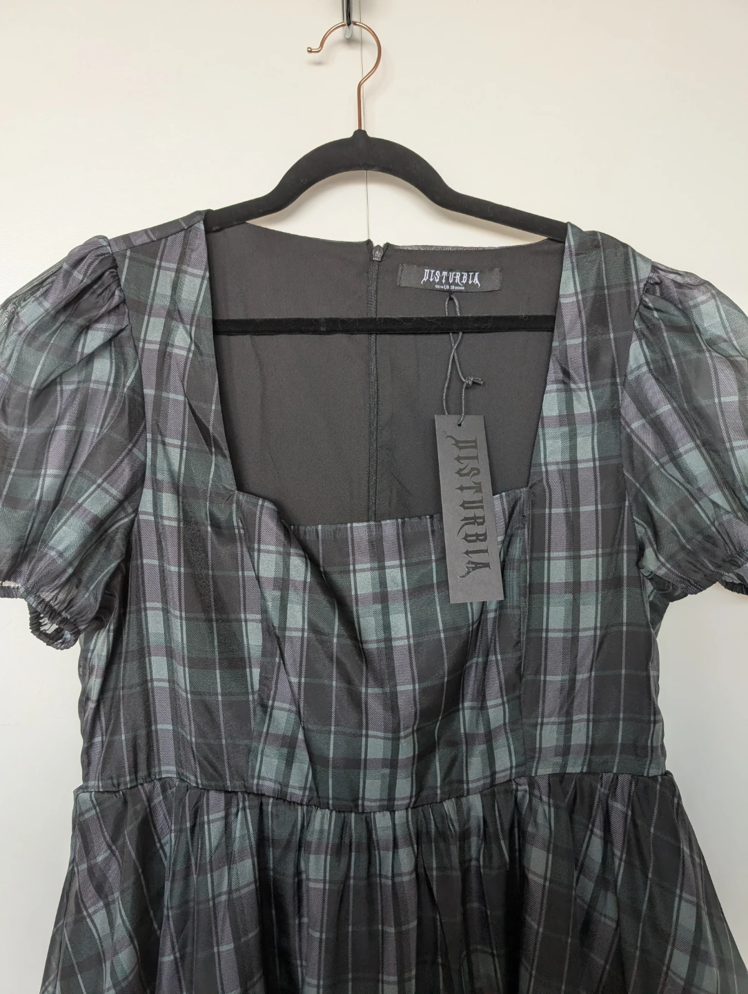Disturbia check puff sleeve drress - photo 4