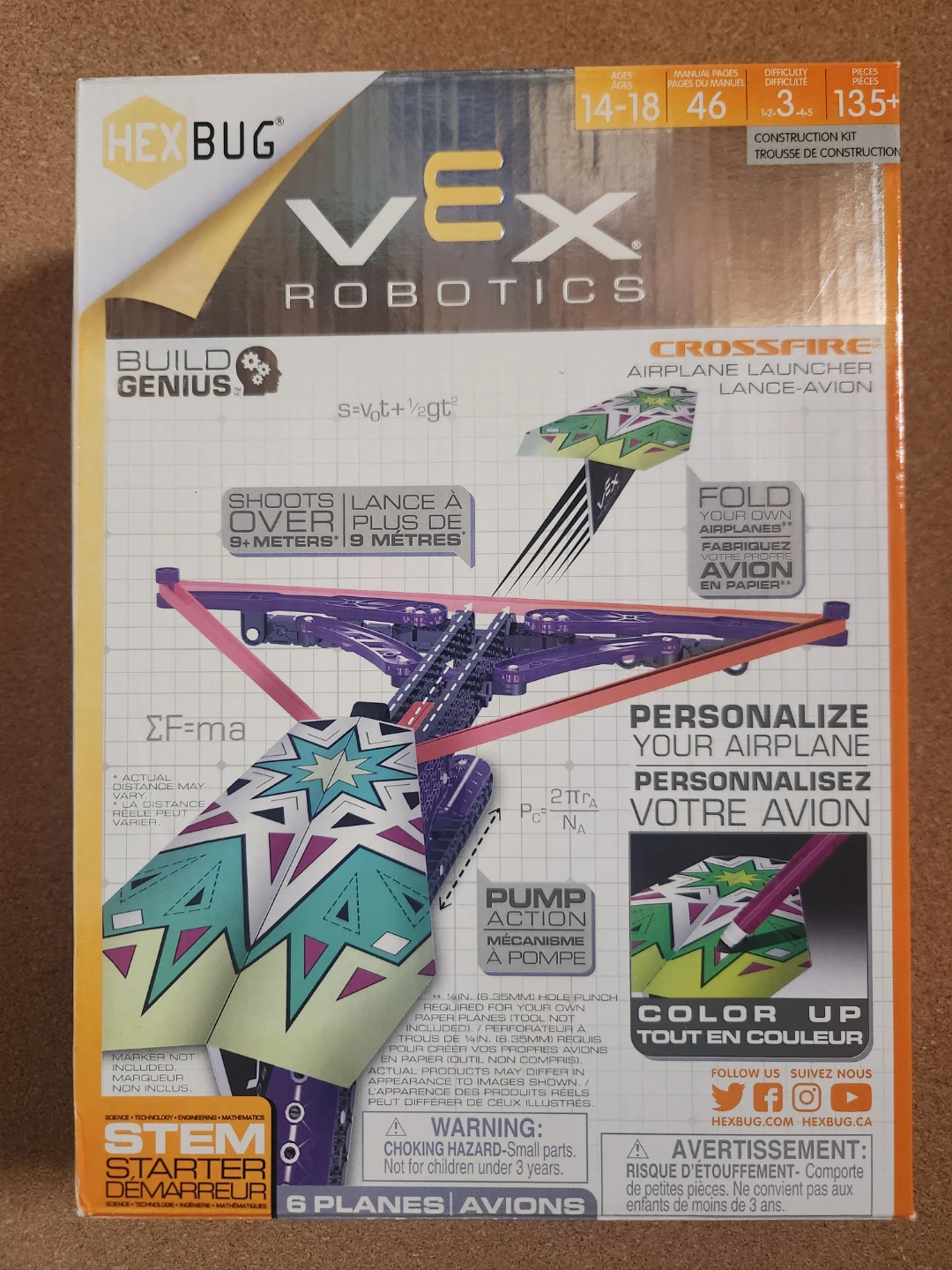 Hexbug VEX Robotics Crossfire Airplane Launcher Construction Kit