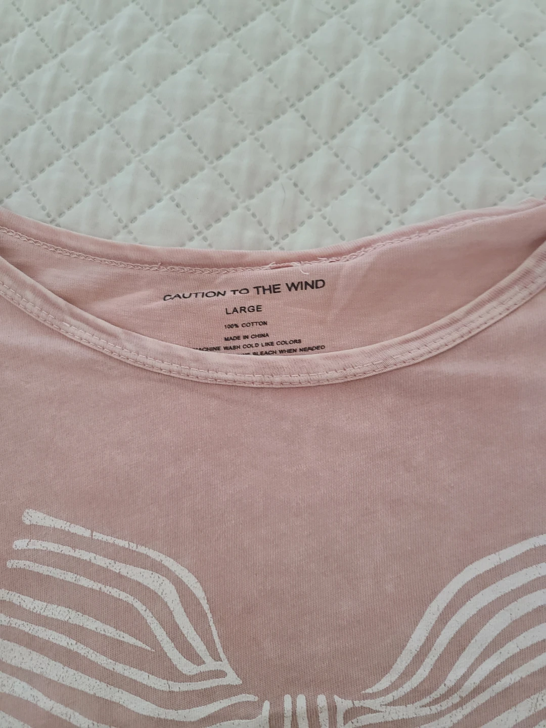 Caution to the Wind Pink Bow Graphic T-Shirt - photo 2