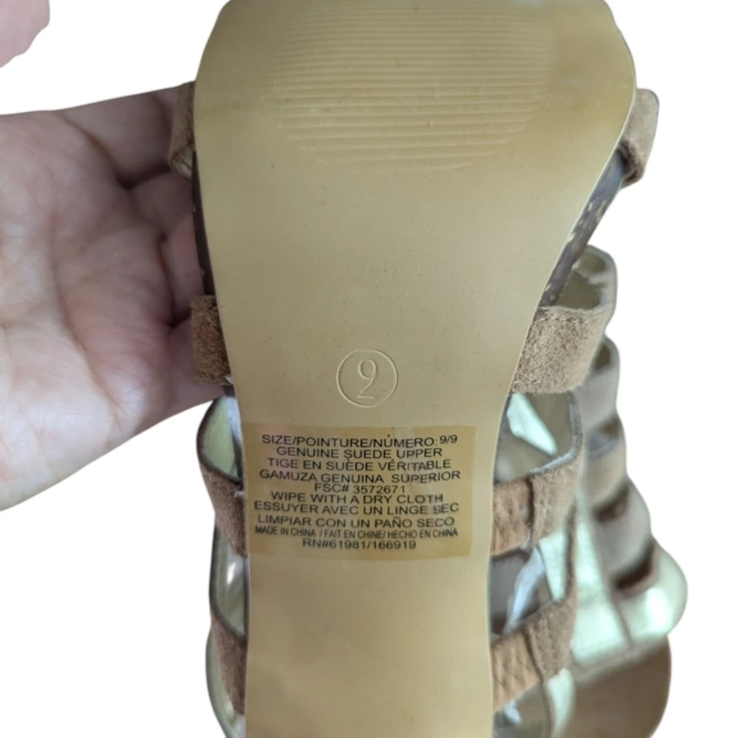 Gold Cage Strappy Heels - photo 5