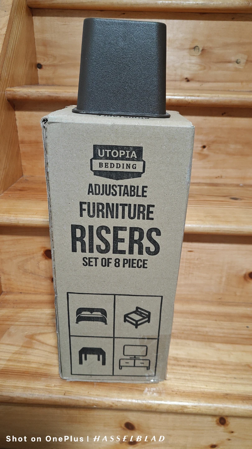 Utopia Bedding Adjustable Furniture Risers - Set of 8 - Brown - photo 4