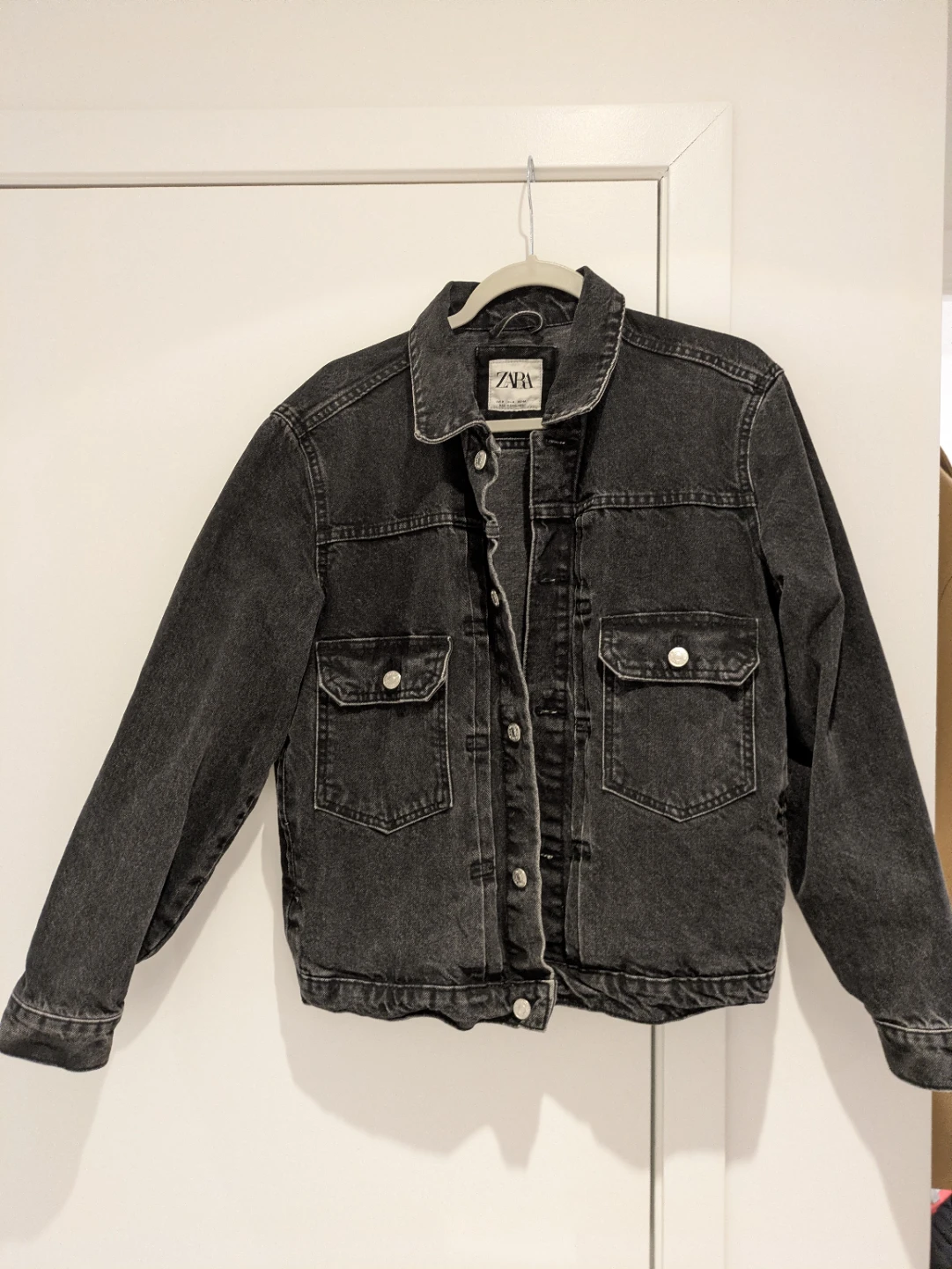 Zara Black Denim women Jacket size M