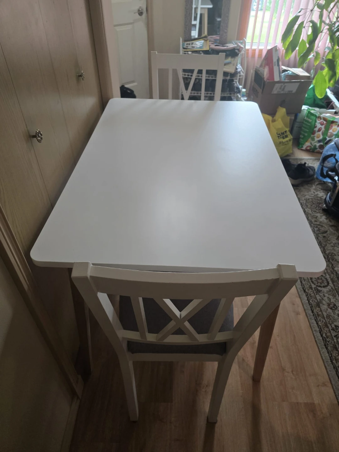 White Dining Table and Chairs Set - photo 2