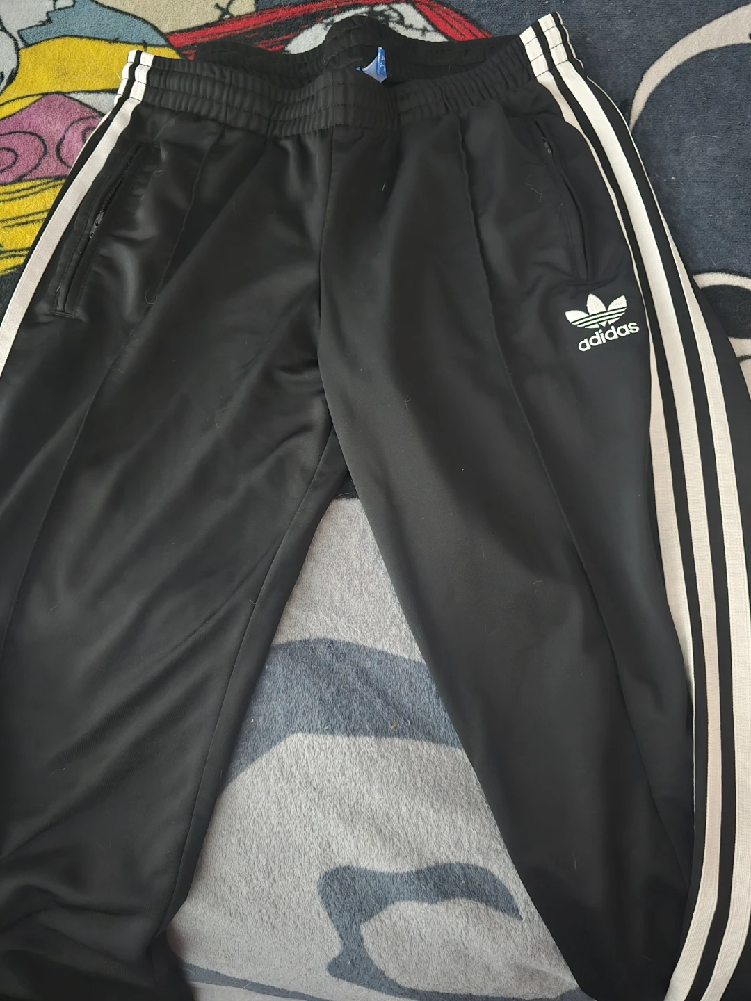 Adidas Track Pants - Black with White Stripes - photo 2