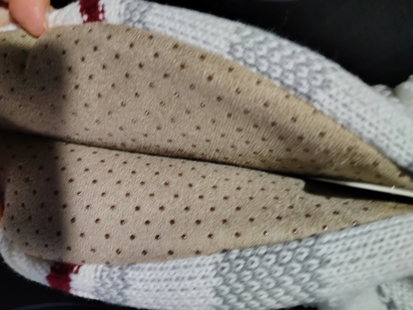 Knit Women's Slippers Grey Plaid Size 5-10 - photo 4