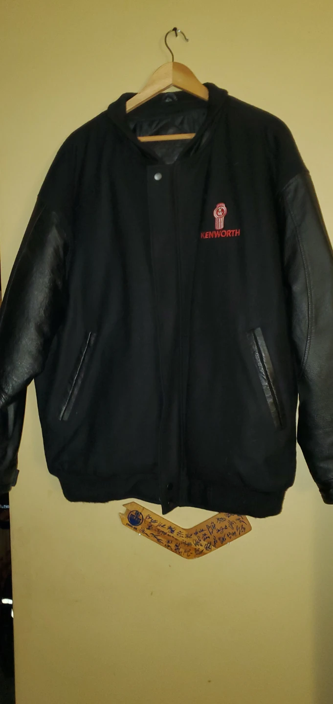 Kenworth Bomber Jacket with Leather Sleeves 🏆