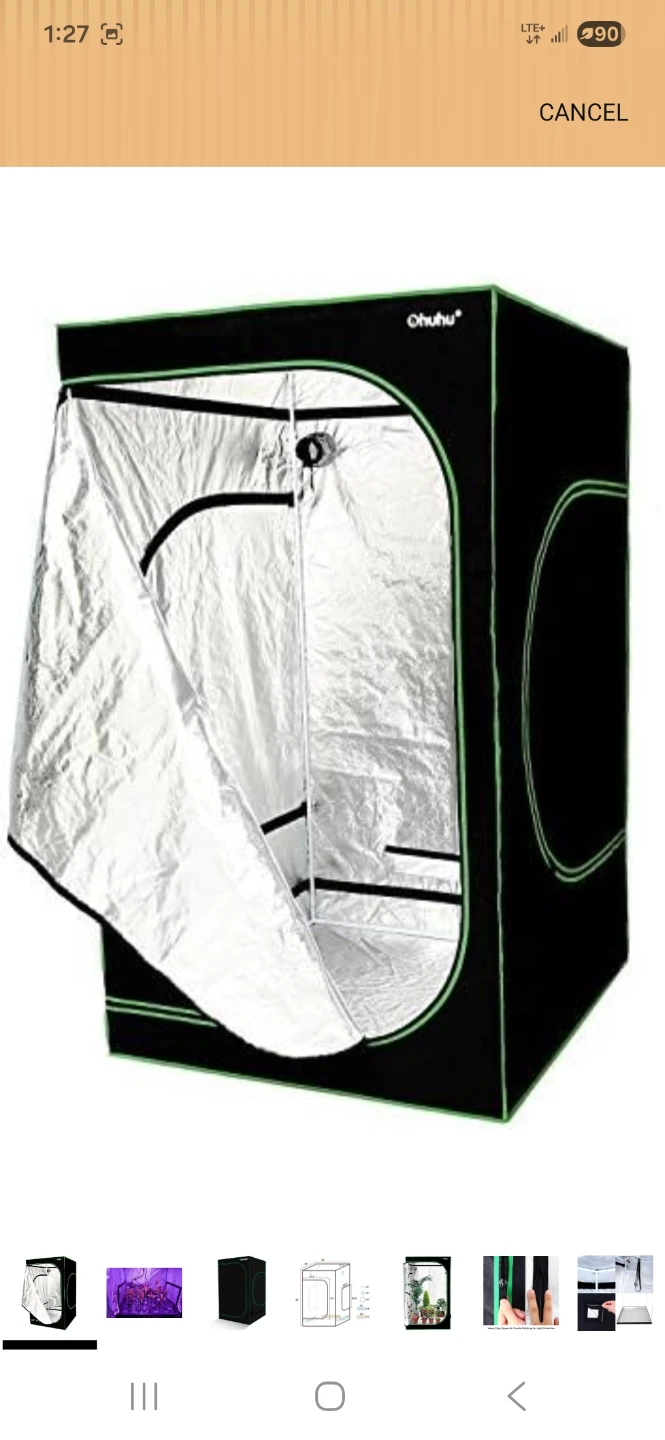 48" x 48" x 80" Mylar Tent