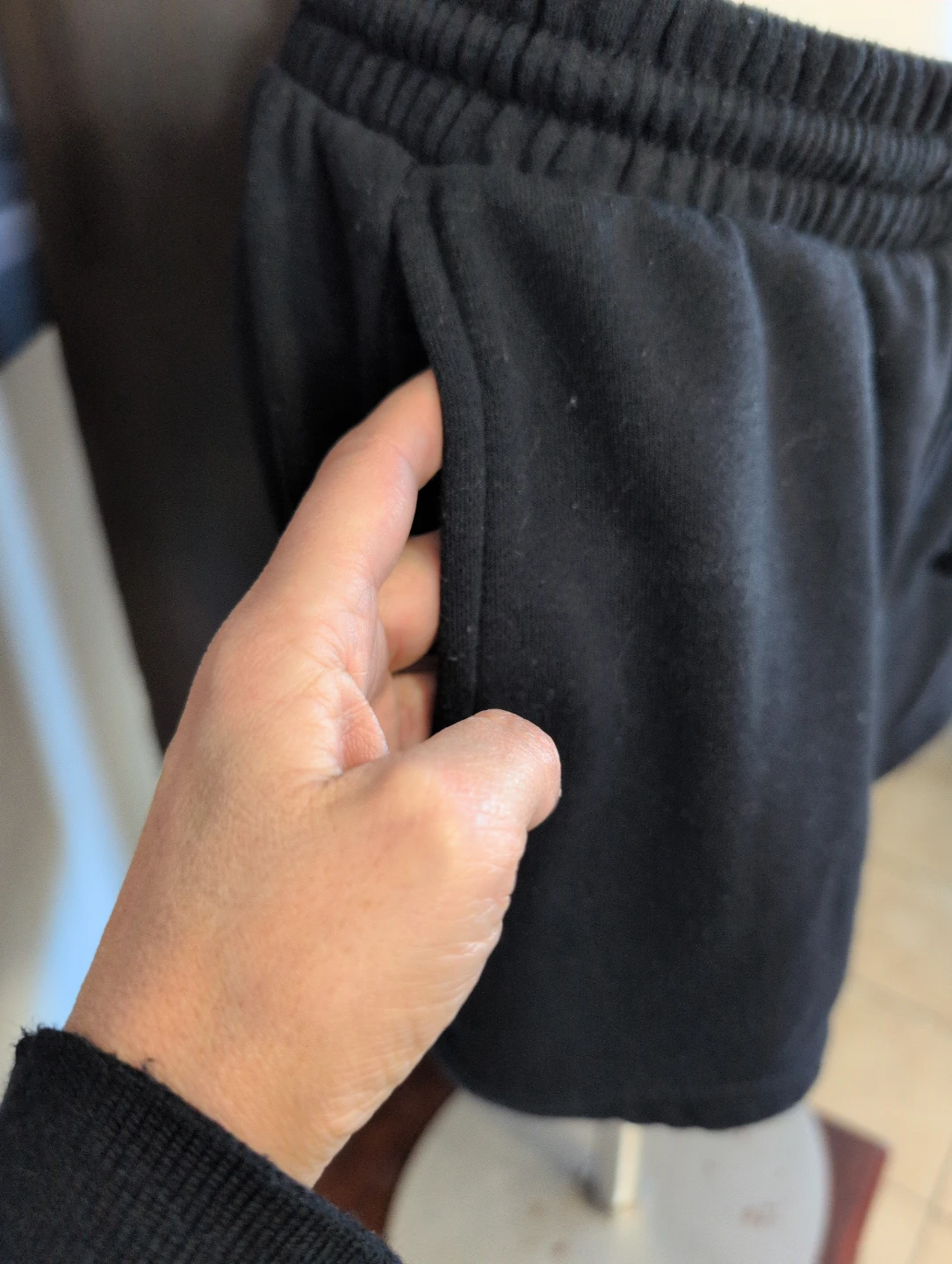 No Boundaries Black Sweat Shorts with Pockets - photo 3
