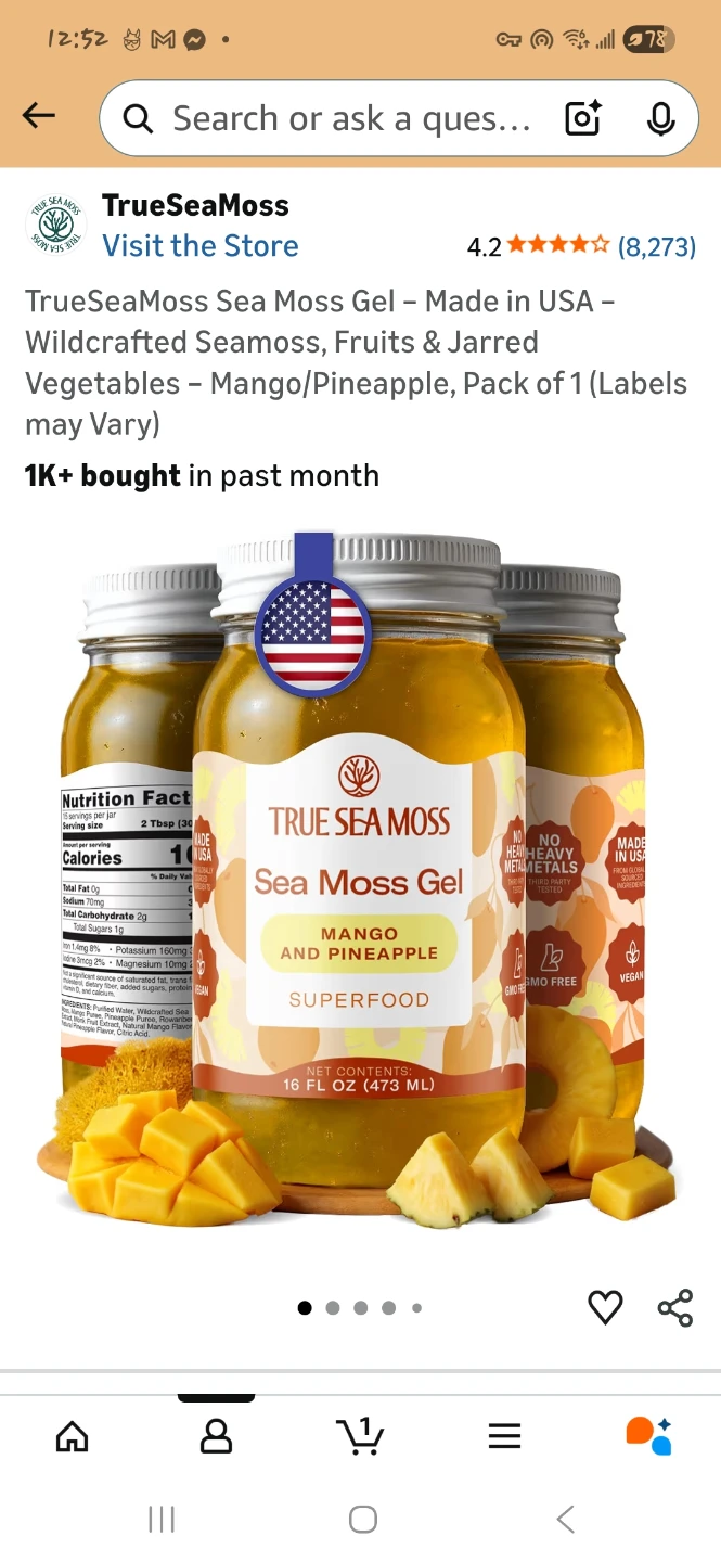 Sea Moss Gel - Mango & Pineapple Superfood