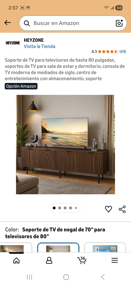 HEYZONE TV Stand for TVs up to 80 Inches - photo 2