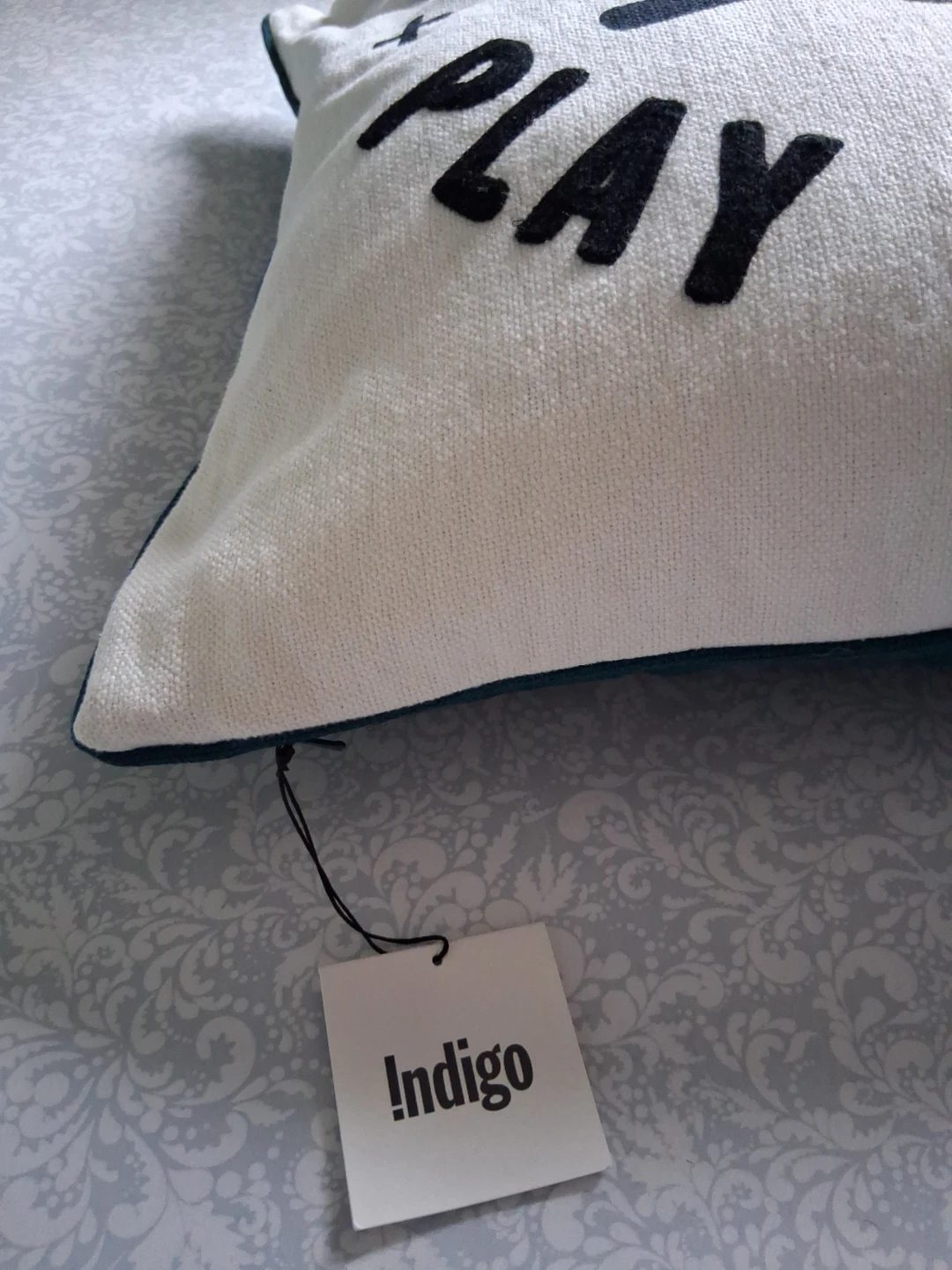 Indigo "Eat Sleep Play Hockey" Accent Pillow - photo 4
