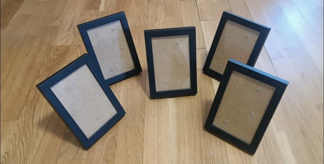 Set of 5 Black Photo Frames