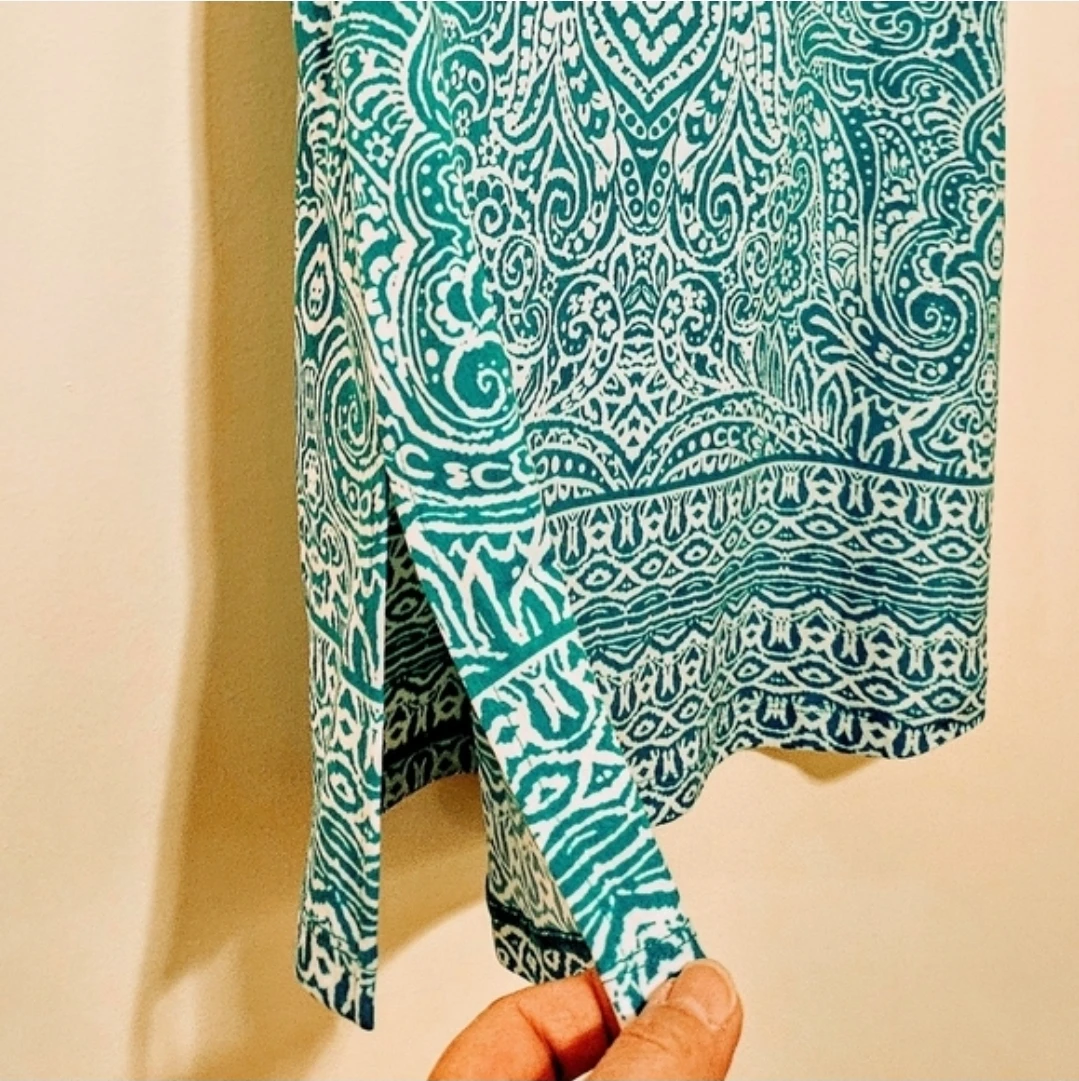 Susan Graver Damask Pattern Sleeveless Top Md 🏆 - photo 5