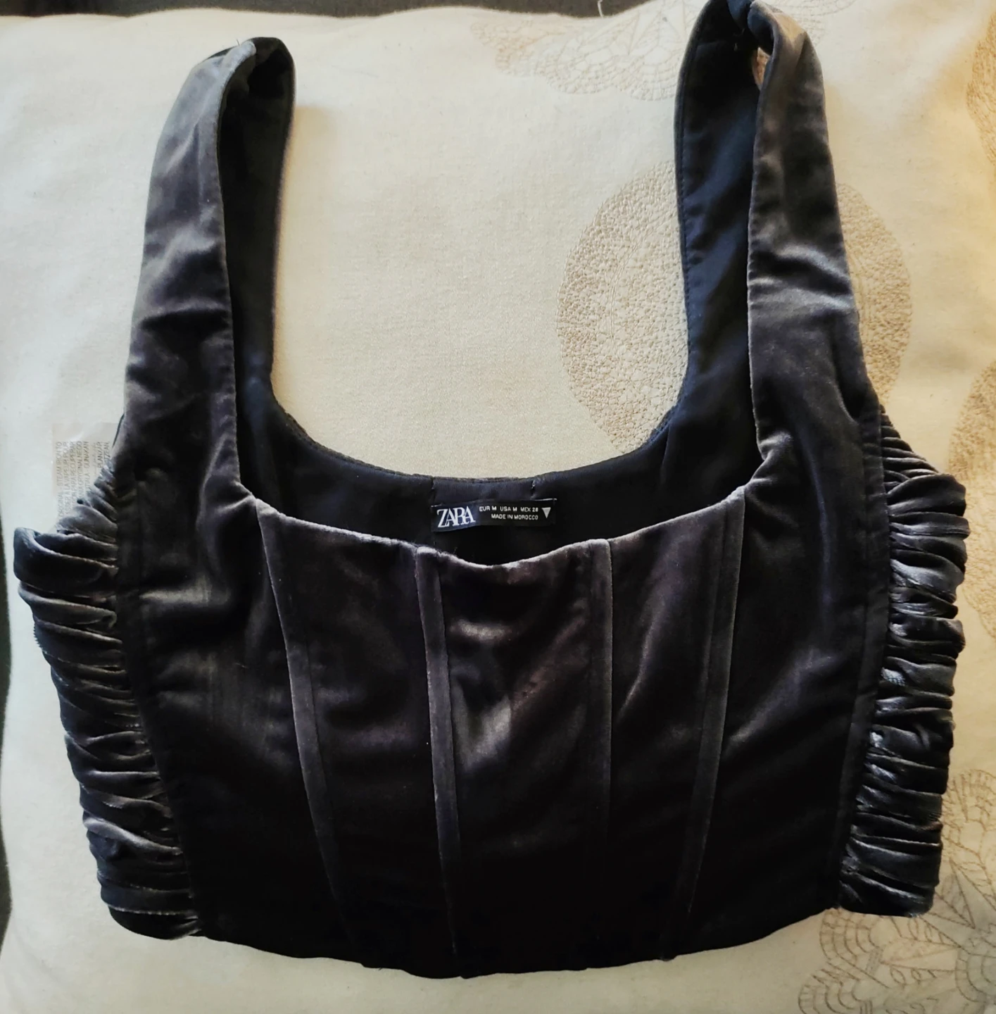 ZARA Velvet Corset Top - Size M