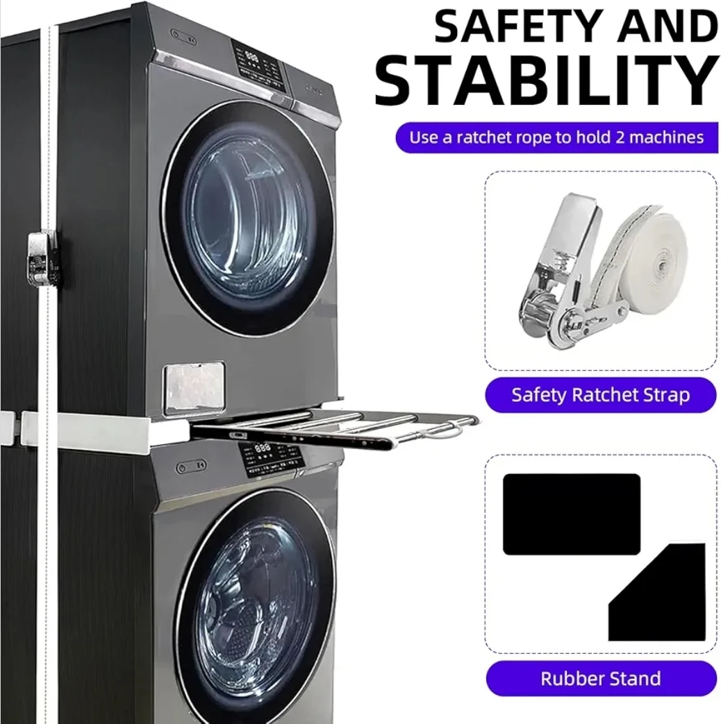 Universal Laundry Stacking Kit with Pull-Out Shelf - photo 4