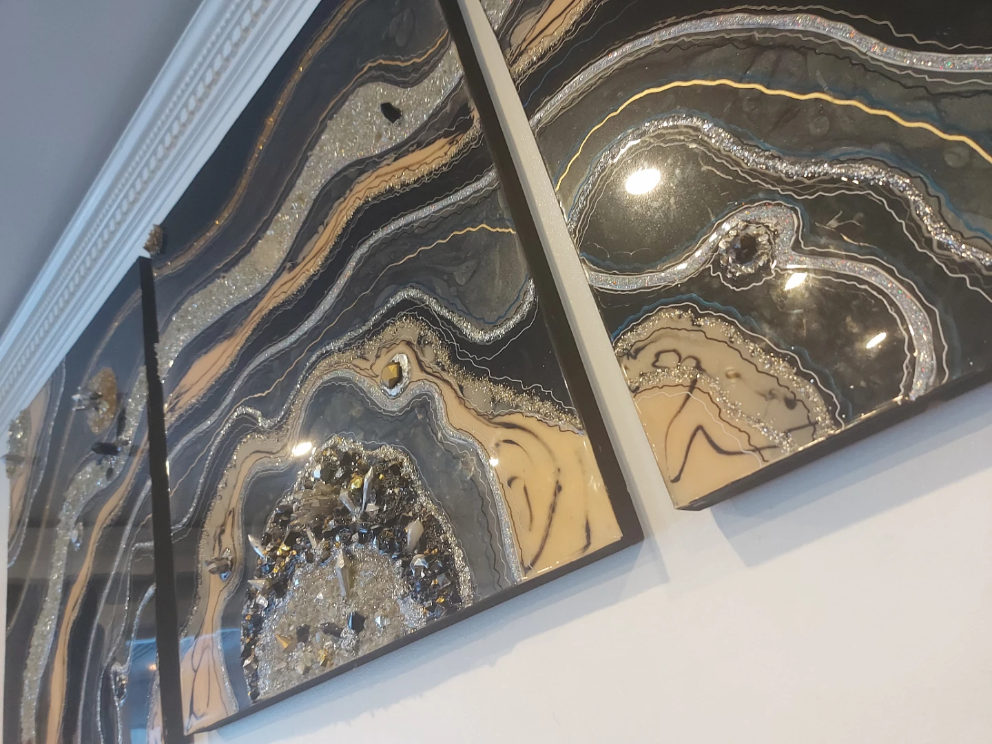 Large Geode Resin Art Wall Hanging