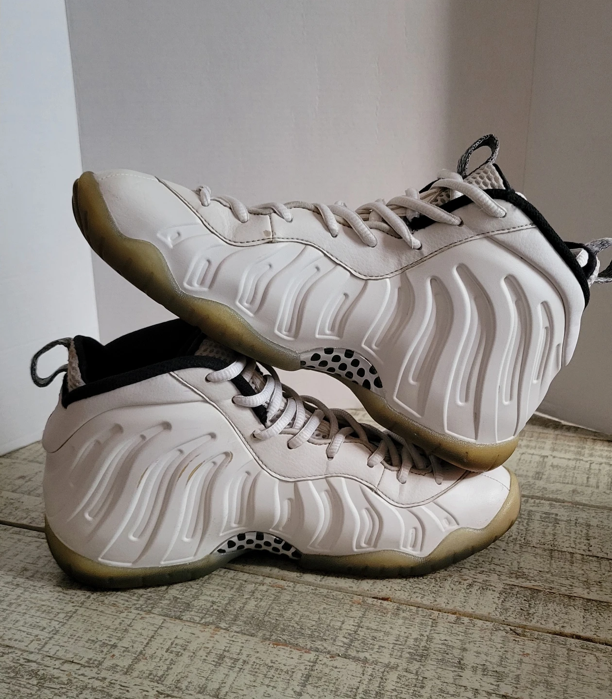 Nike Little Posite One White GS Basketball Shoes Size 6Y
