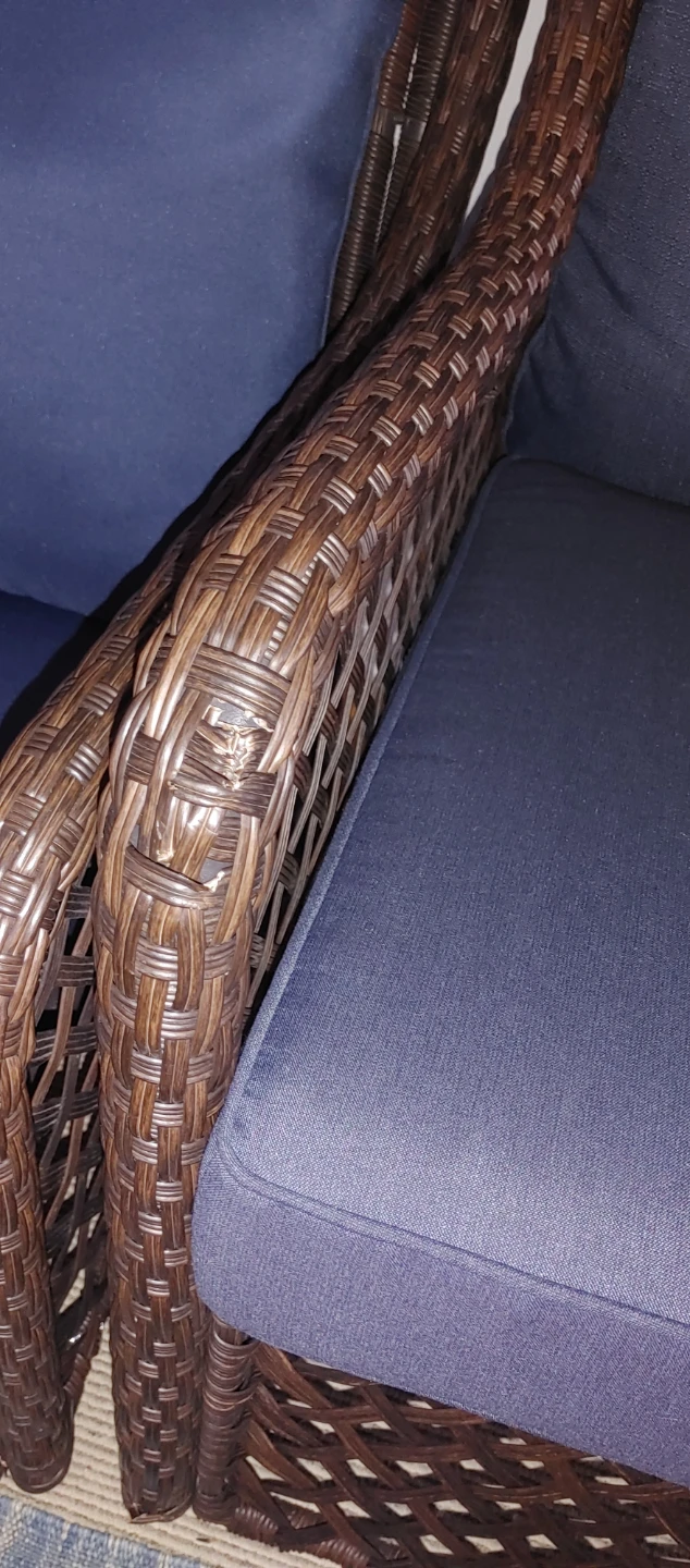 Patio Chairs with Blue Cushions - photo 2