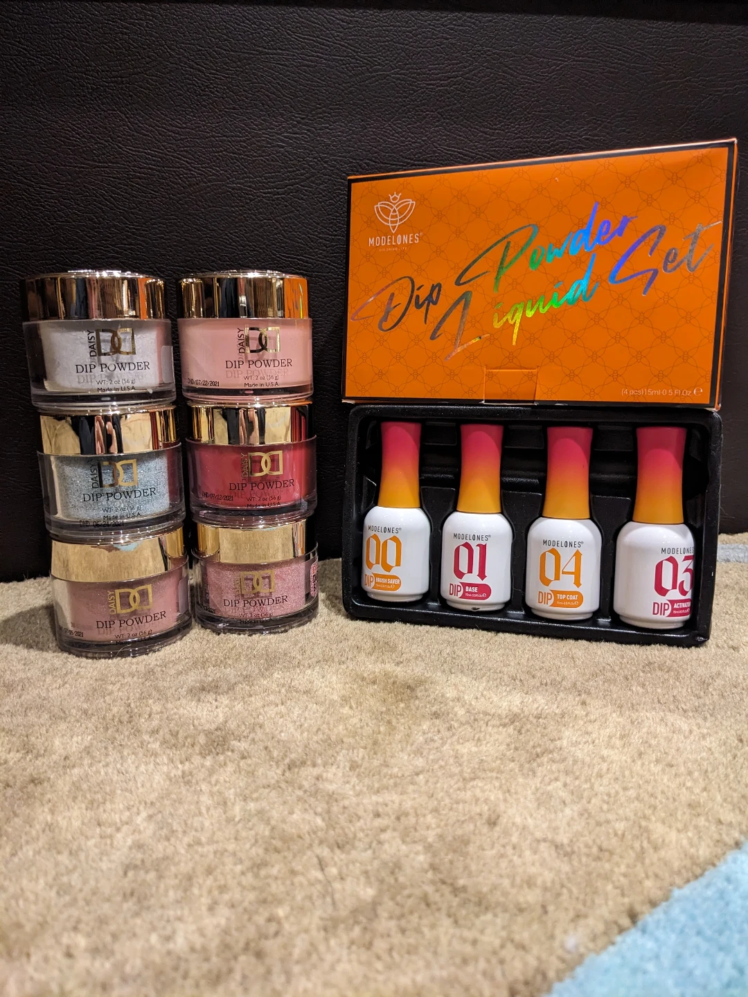 Dip Powder Liquid Set with Daisy Dip Powders