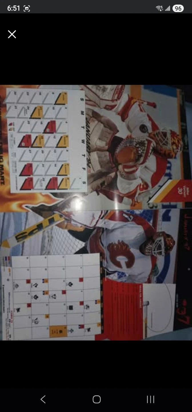 Calgary Flames Shoppers Drug Mart Calendar from the 90's - photo 4