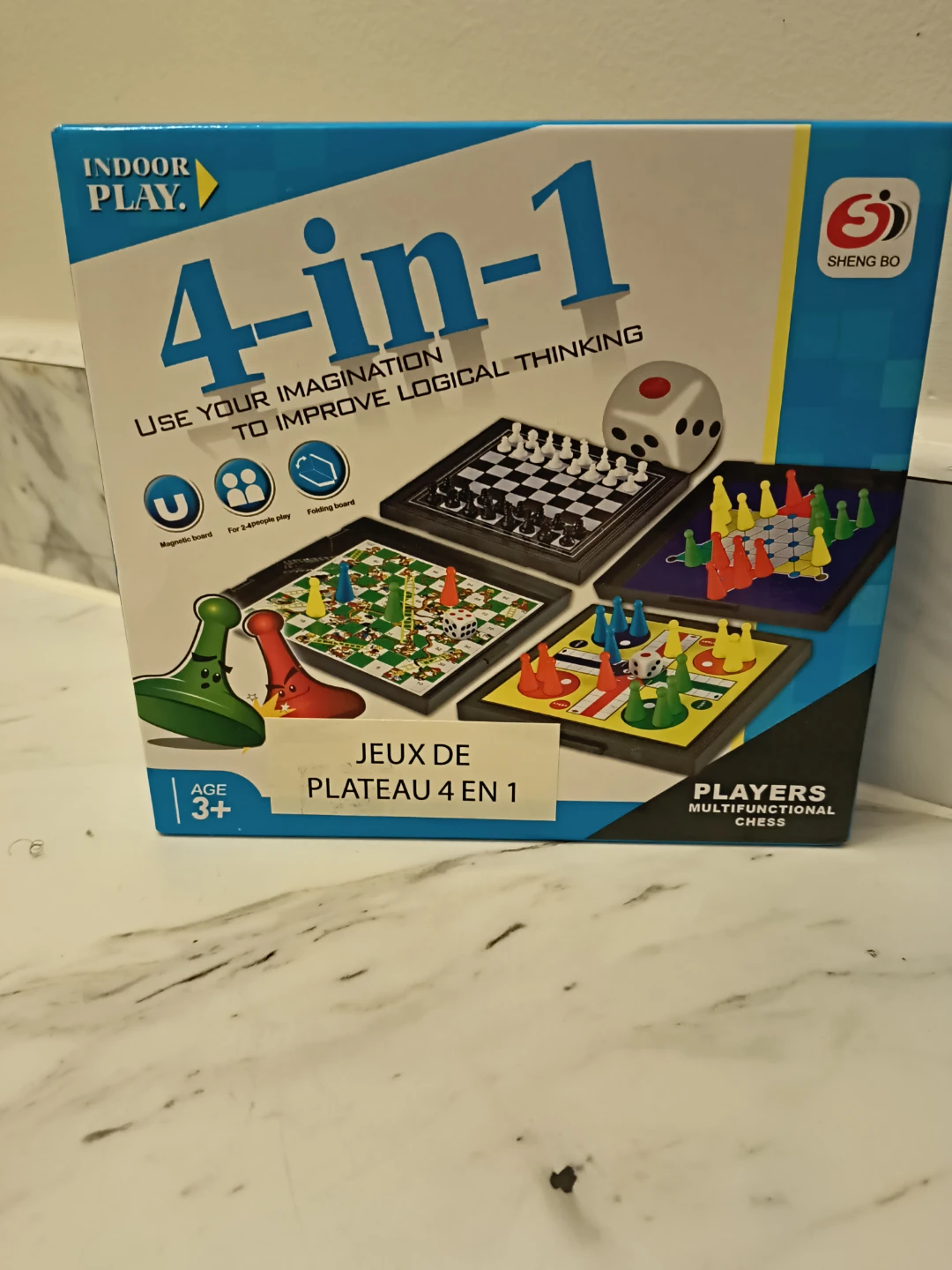 4-in-1 Indoor Play Board Game Set