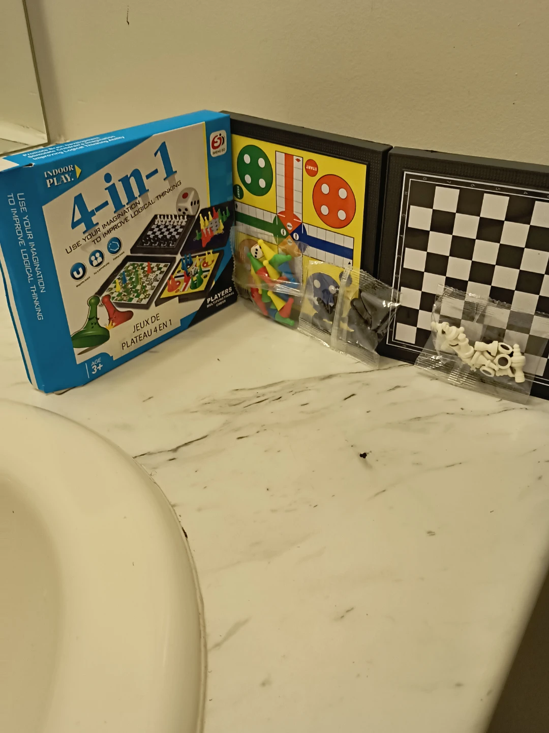 4-in-1 Indoor Play Board Game Set - photo 3