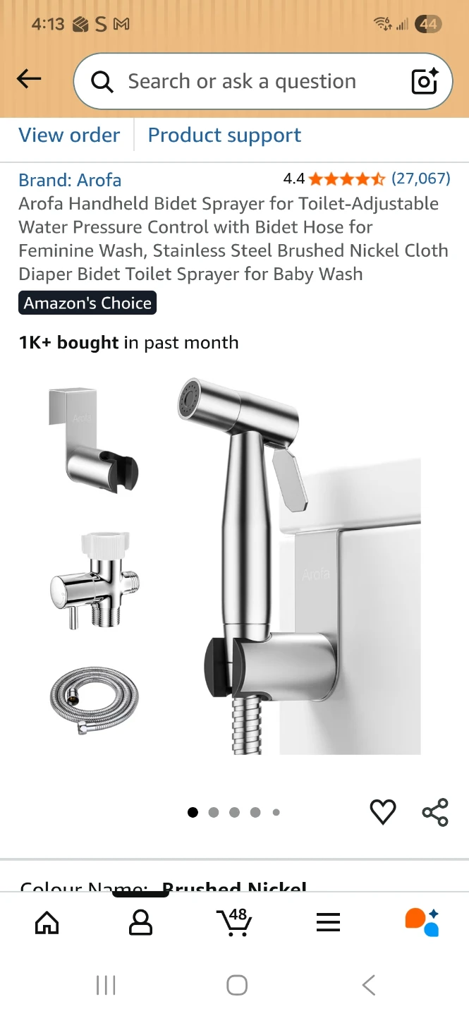Arofa Handheld Bidet Sprayer Set