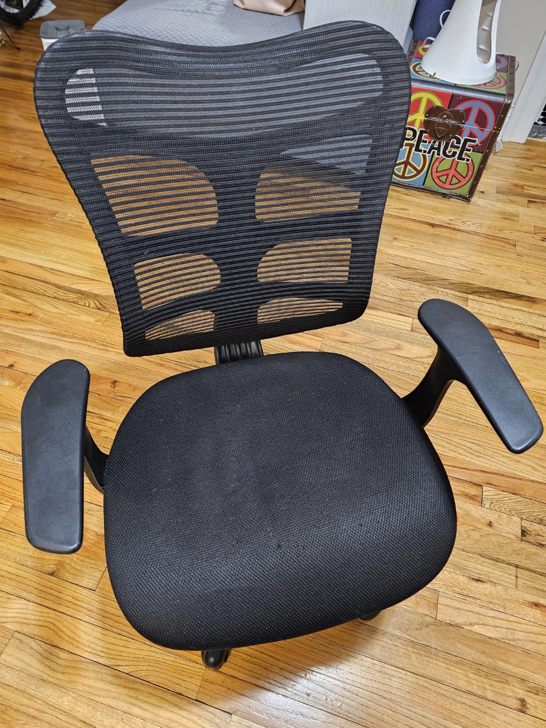 Black Mesh Office Chair with Wheels