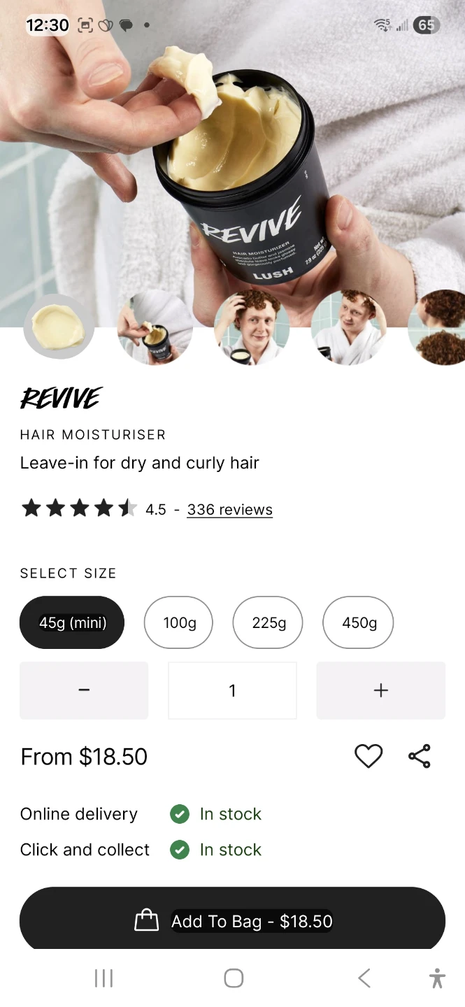 LUSH Revive Hair Moisturiser Leave-in for Dry & Curly Hair - photo 3