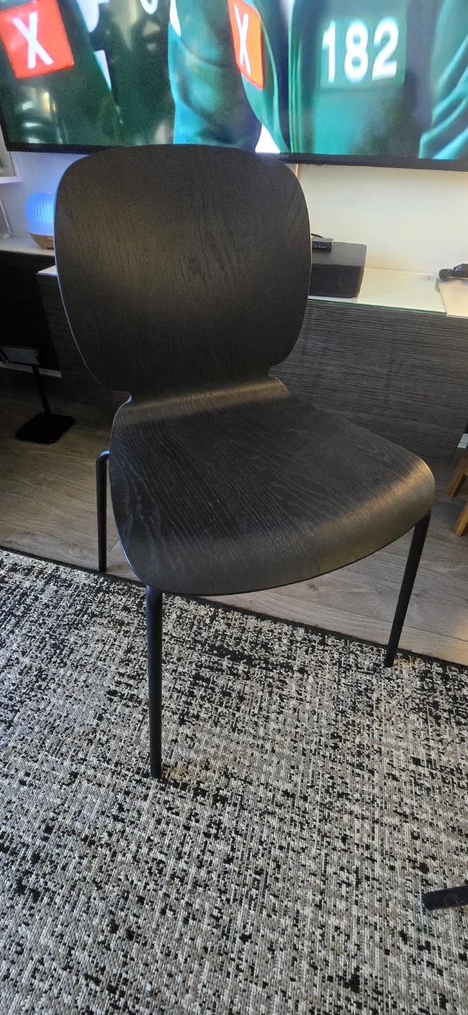 IKEA SVENBERTIL Dining Chairs in Black Brown (4)