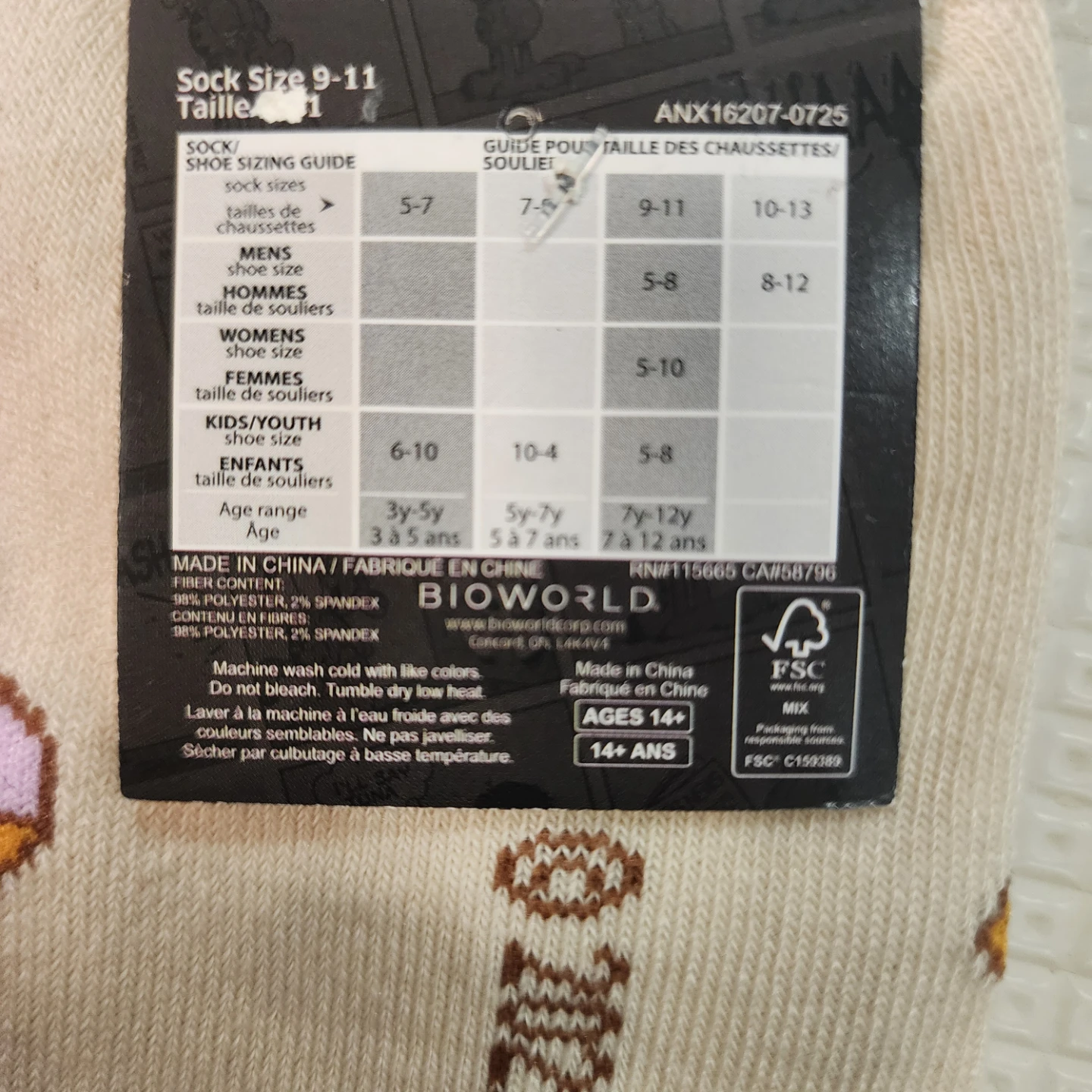Garfield "Monday Though" Anklet Socks Size 9-11 - photo 3