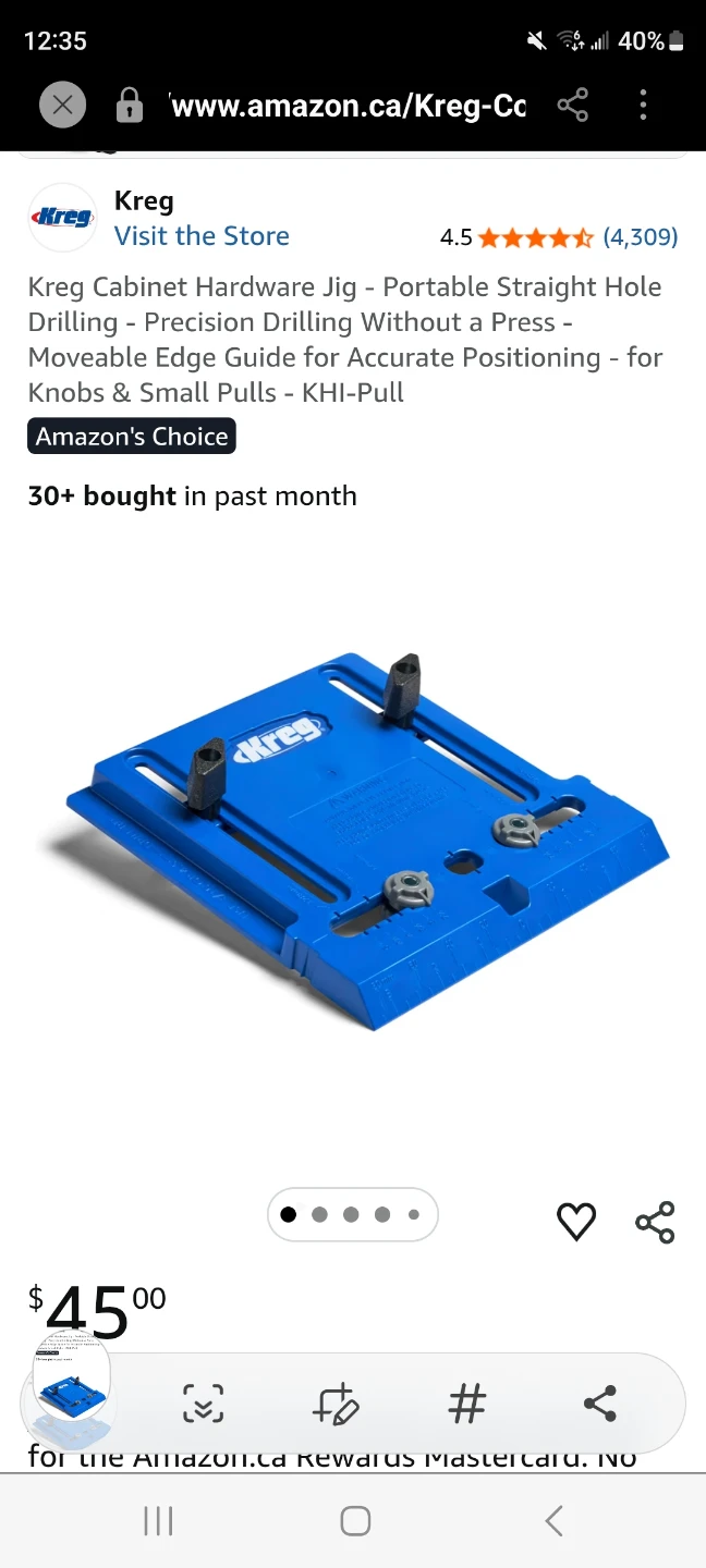 Kit Kreg: Kreg Cabinet Hardware Jig + Kreg Pocket Hole Jig 320 - photo 3