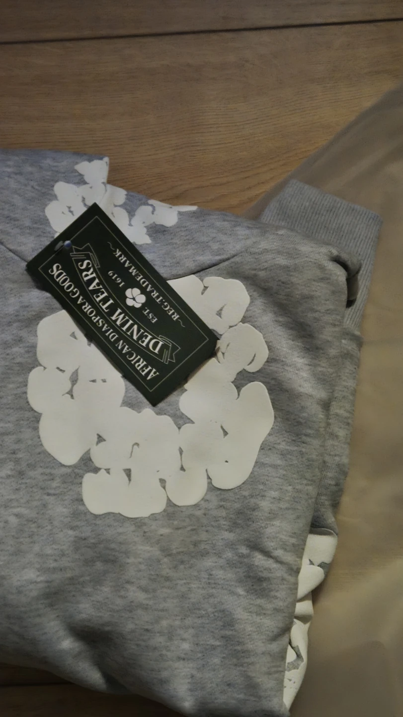 Grey denim tears hoodie - photo 2