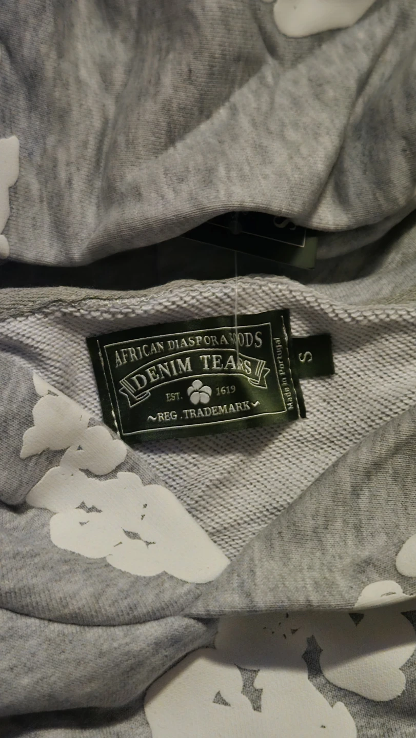Grey denim tears hoodie - photo 3