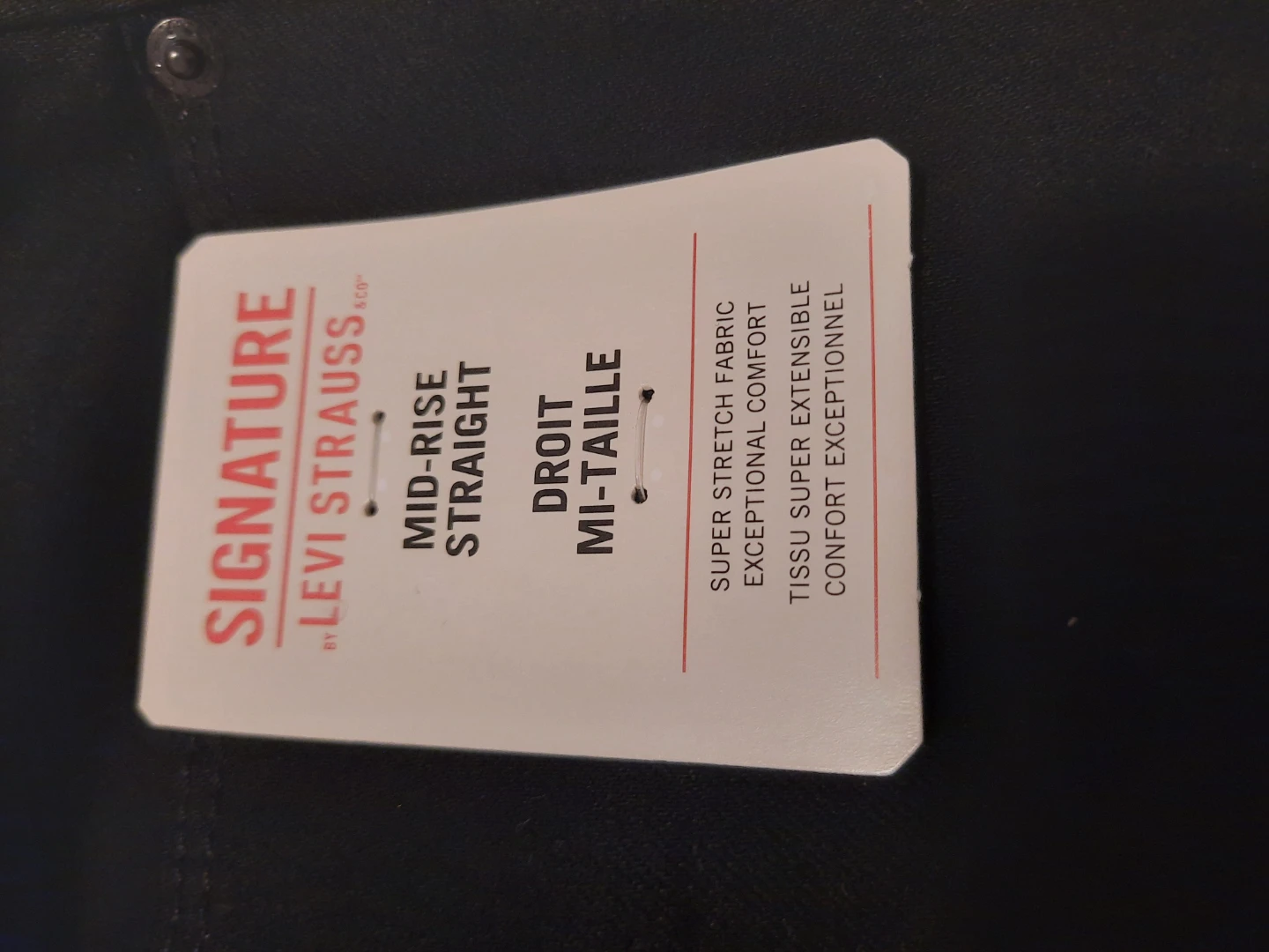 New black  Jean, Levi Strauss Signature Mid-Rise Straight - photo 2