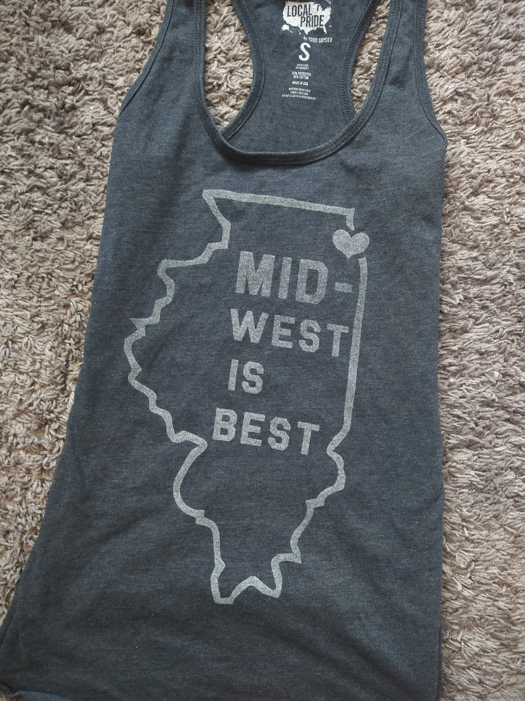 Local Pride Illinois Midwest is Best Tank Top Size Small - photo 3