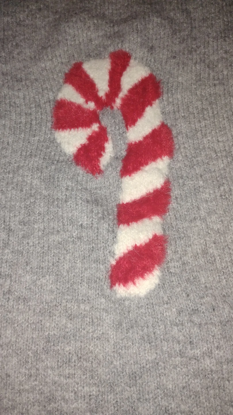 Jessica Simpson Grey Candy Cane Sweater - Size XXL - photo 2