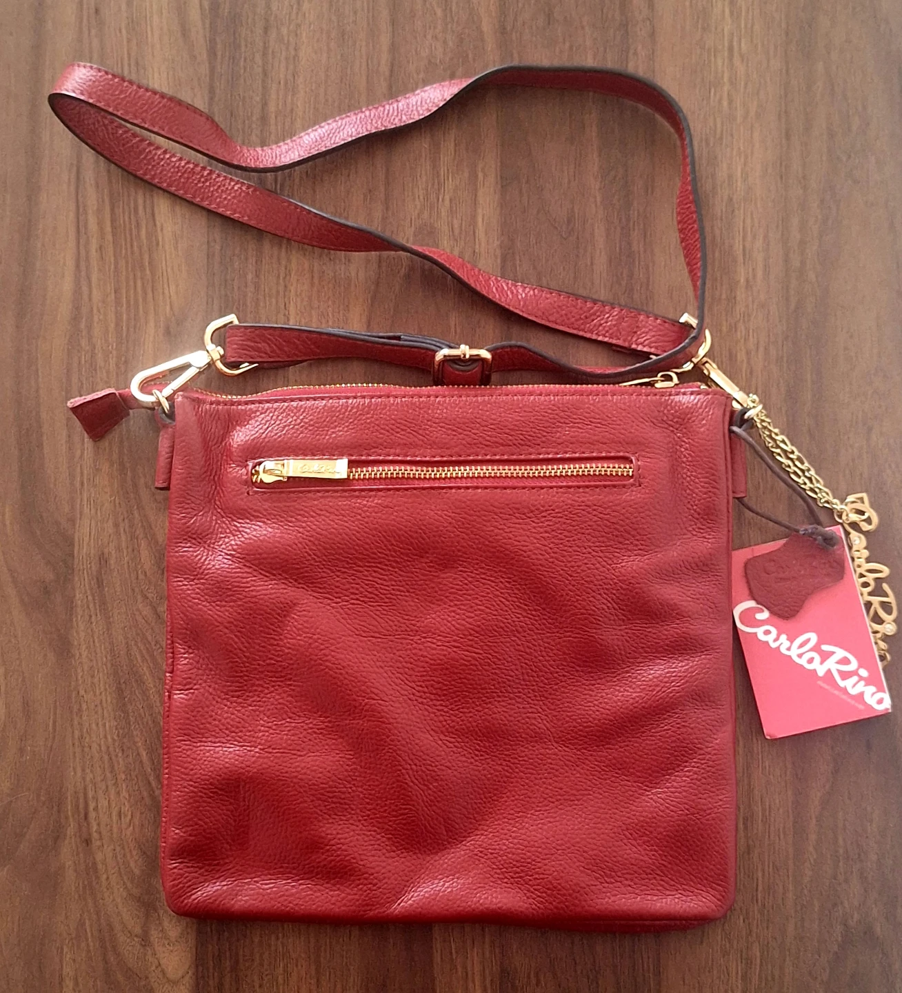 Carla Rino Leather Crossbody Bag - Red - photo 2