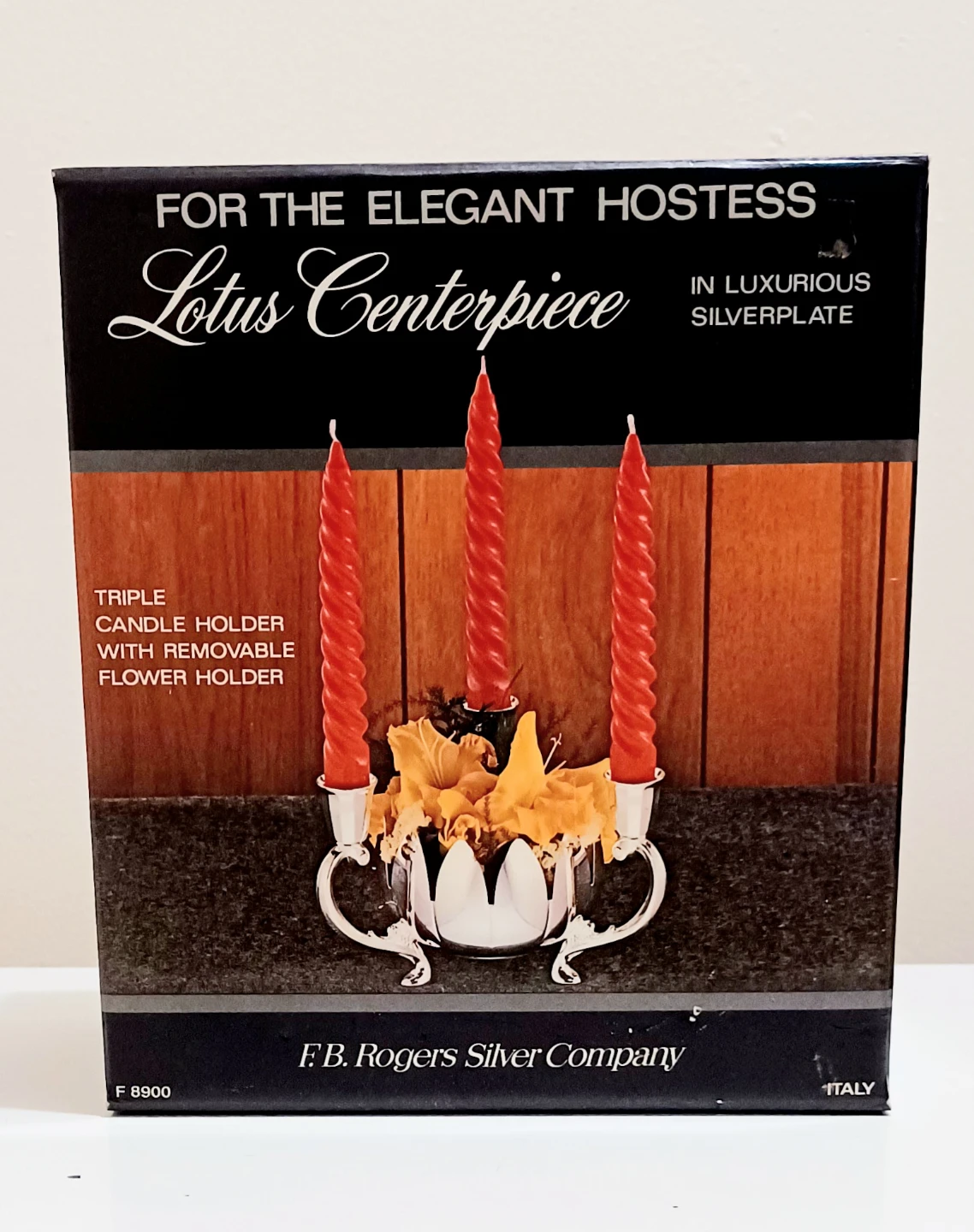 Vtg New Italian F.B. Rogers Lotus Centerpiece
