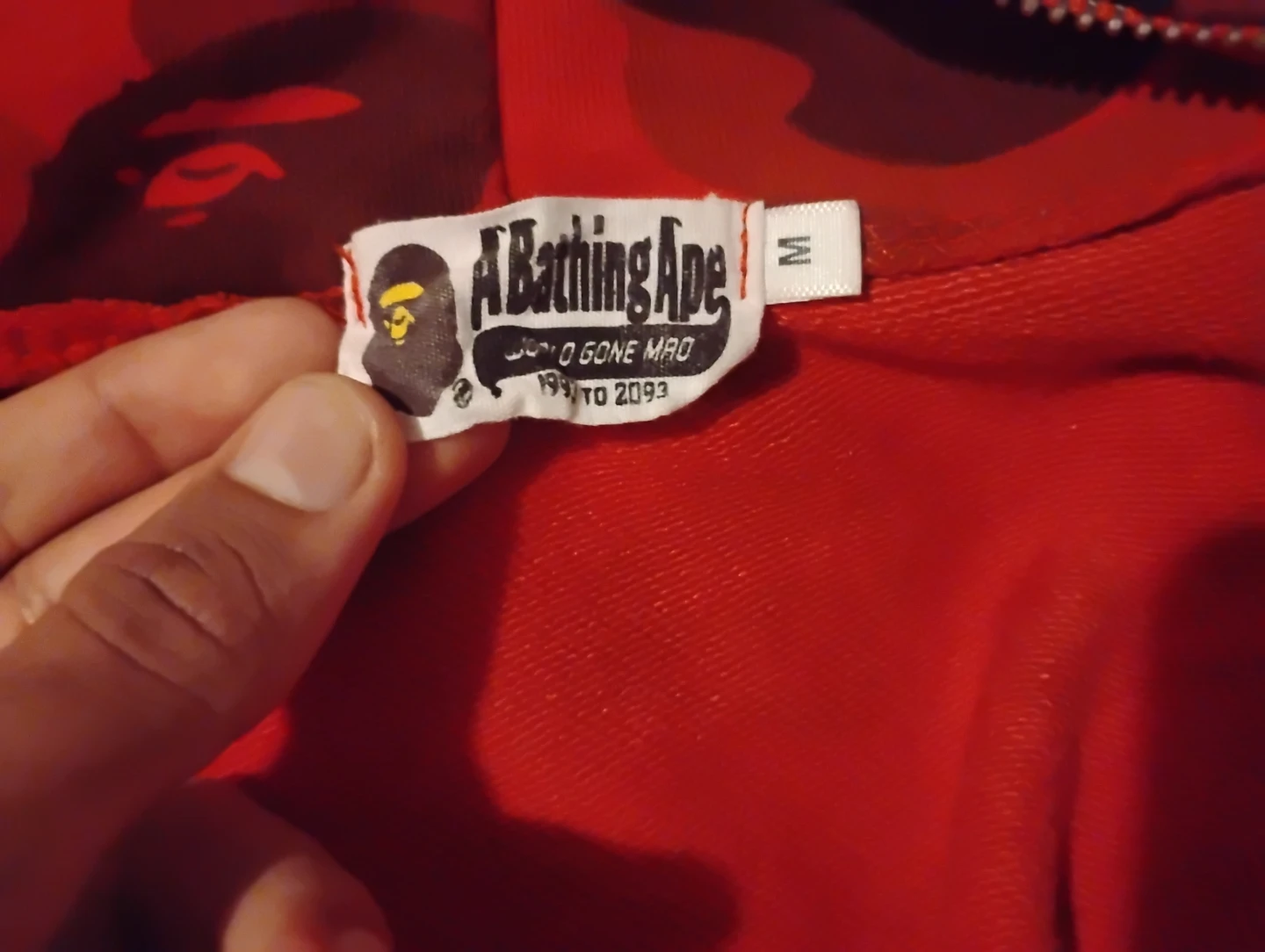 A BAPE red shark head hoodie - photo 3