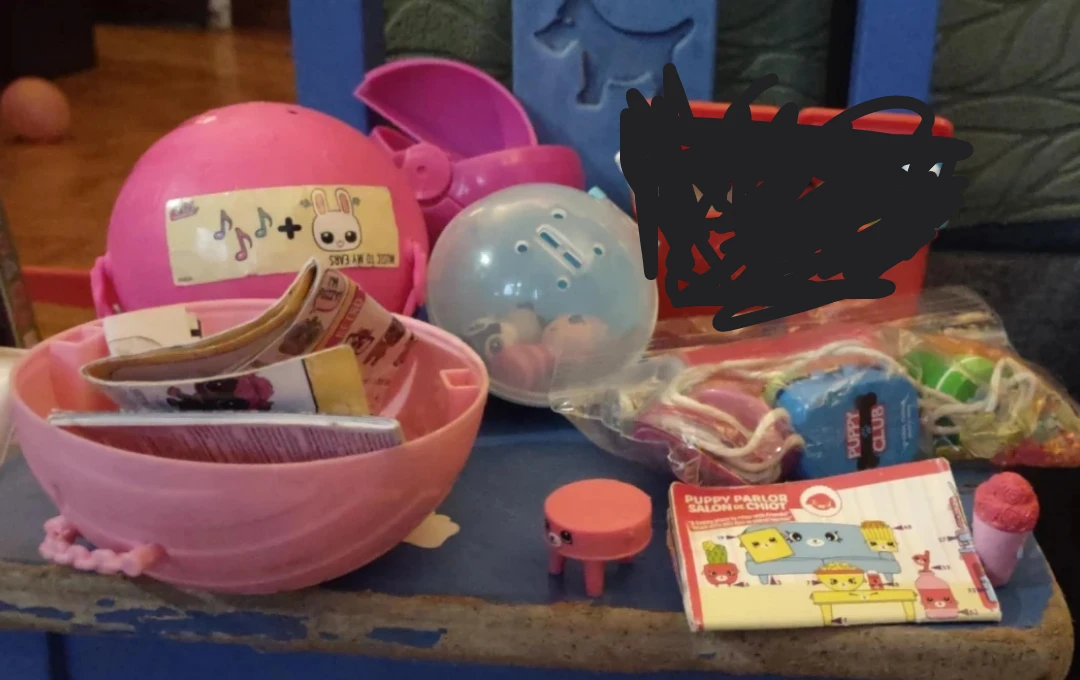 Variety of toys and collectibles.