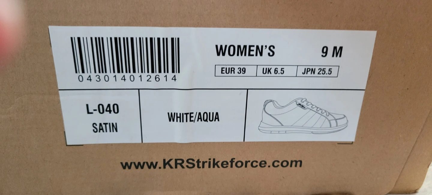 KR Strike Force Women's White/Aqua Satin Bowling Shoes - photo 3
