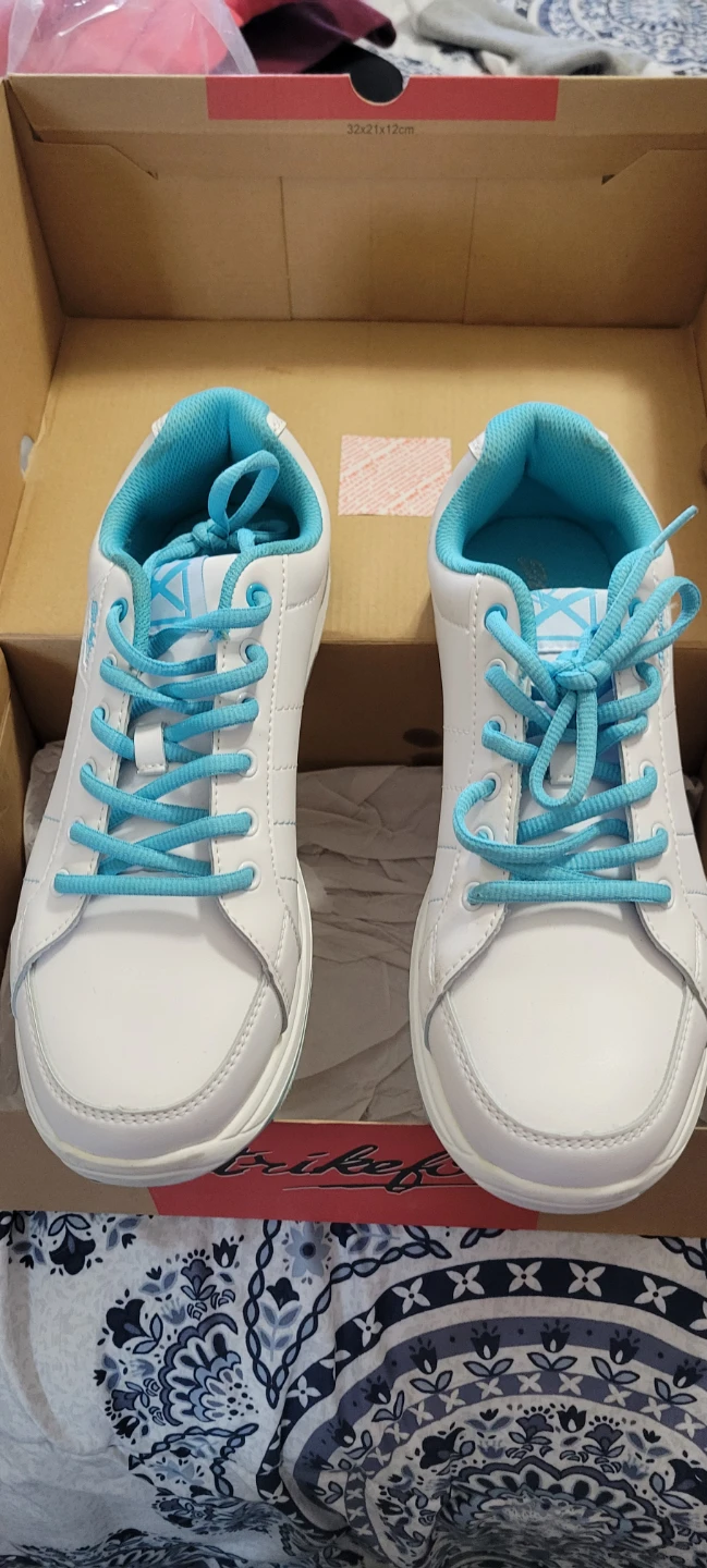 KR Strike Force Women's White/Aqua Satin Bowling Shoes - photo 4